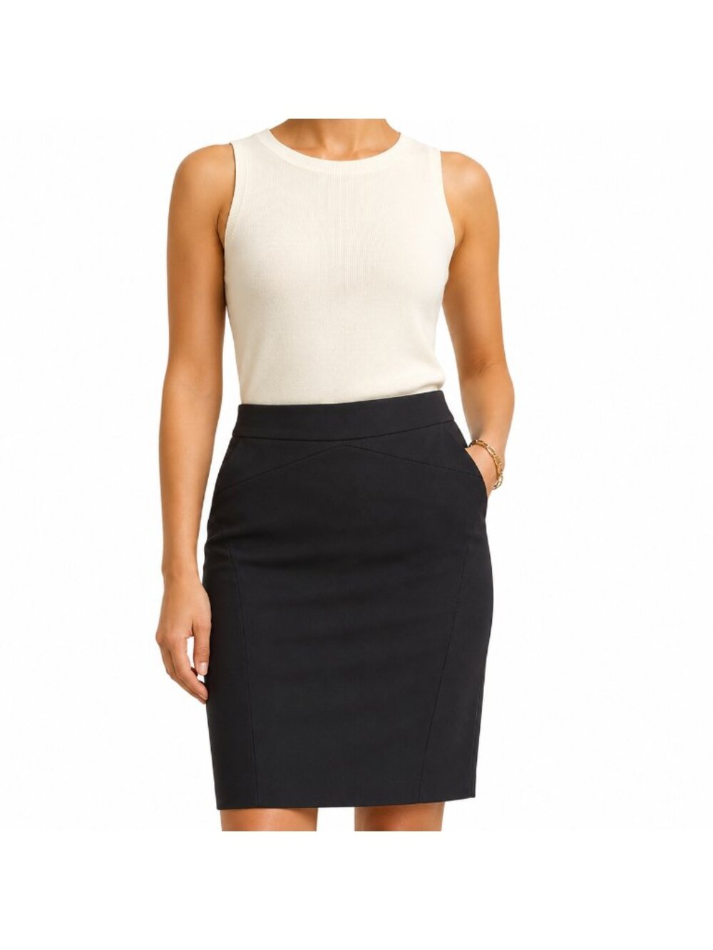 Sandra Angelozzi Navy Blue Pencil Skirt - 32EU (XS)